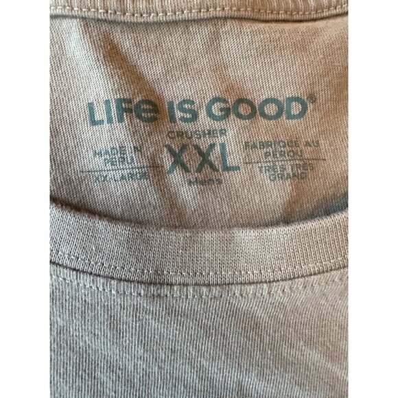 Life Is Good Mens "Christmas Crafts" Long Sleeve Tee XXL green - Picture 4 of 4